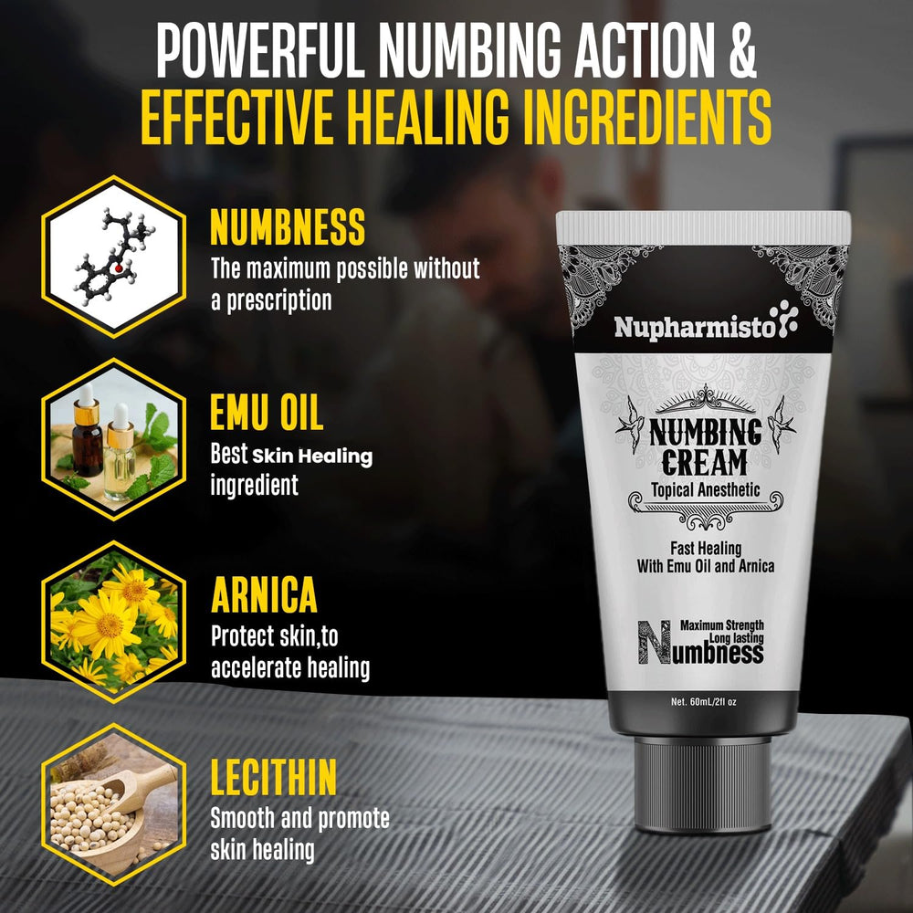 Nupharmco Crème arnica et huile d-emeu pour apaiser et hydrater la peau.