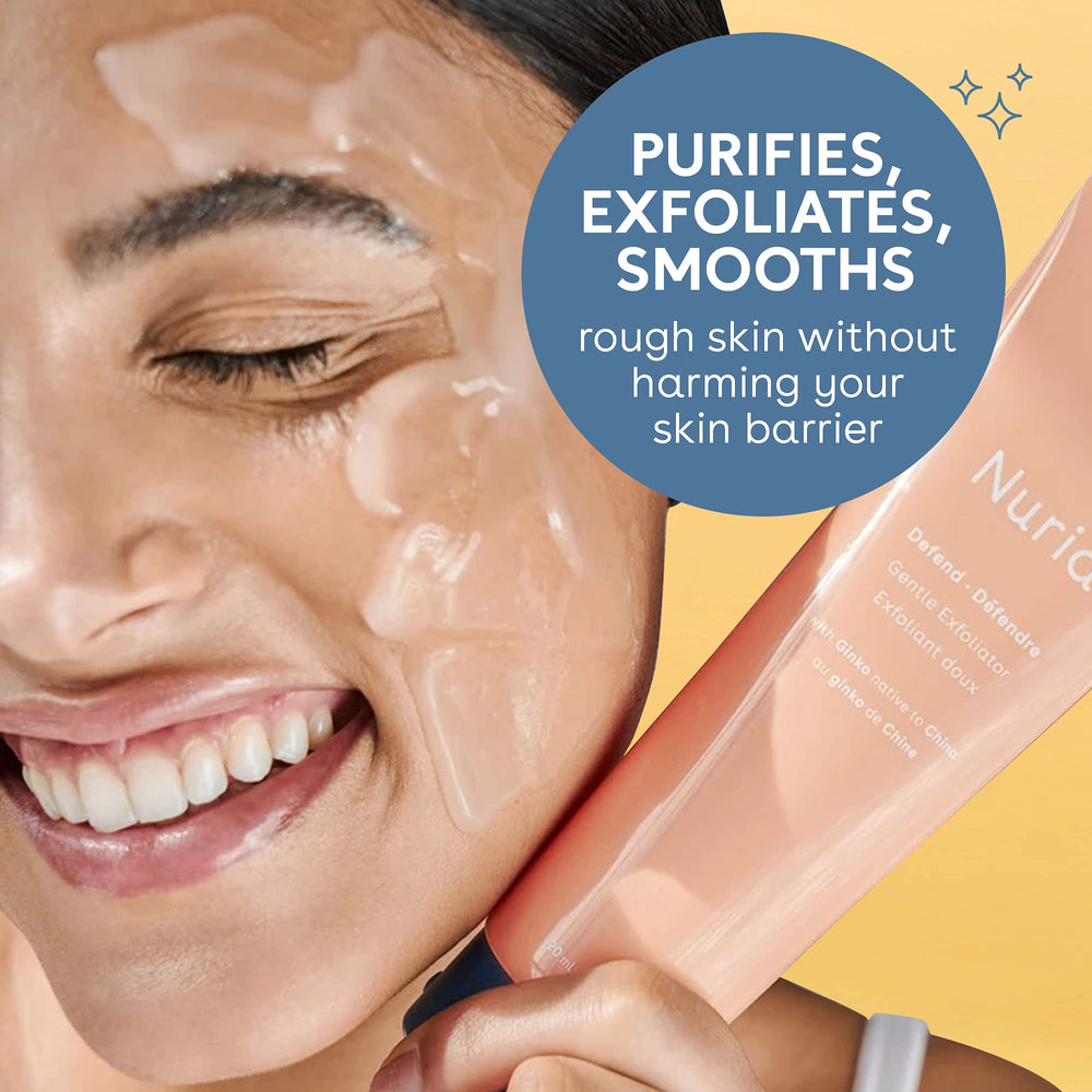 Nuria Defend Exfoliant Visage renouvelle la peau et révèle l'éclat.