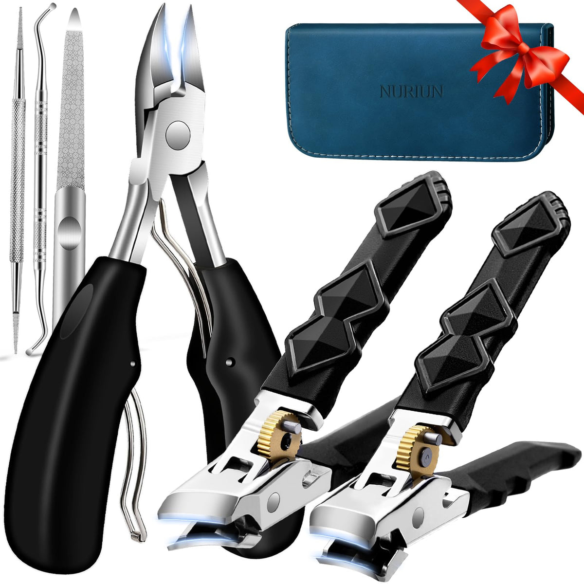 Nuriun ensemble coupe-ongles 6-piece pour une coupe précise à domicile.