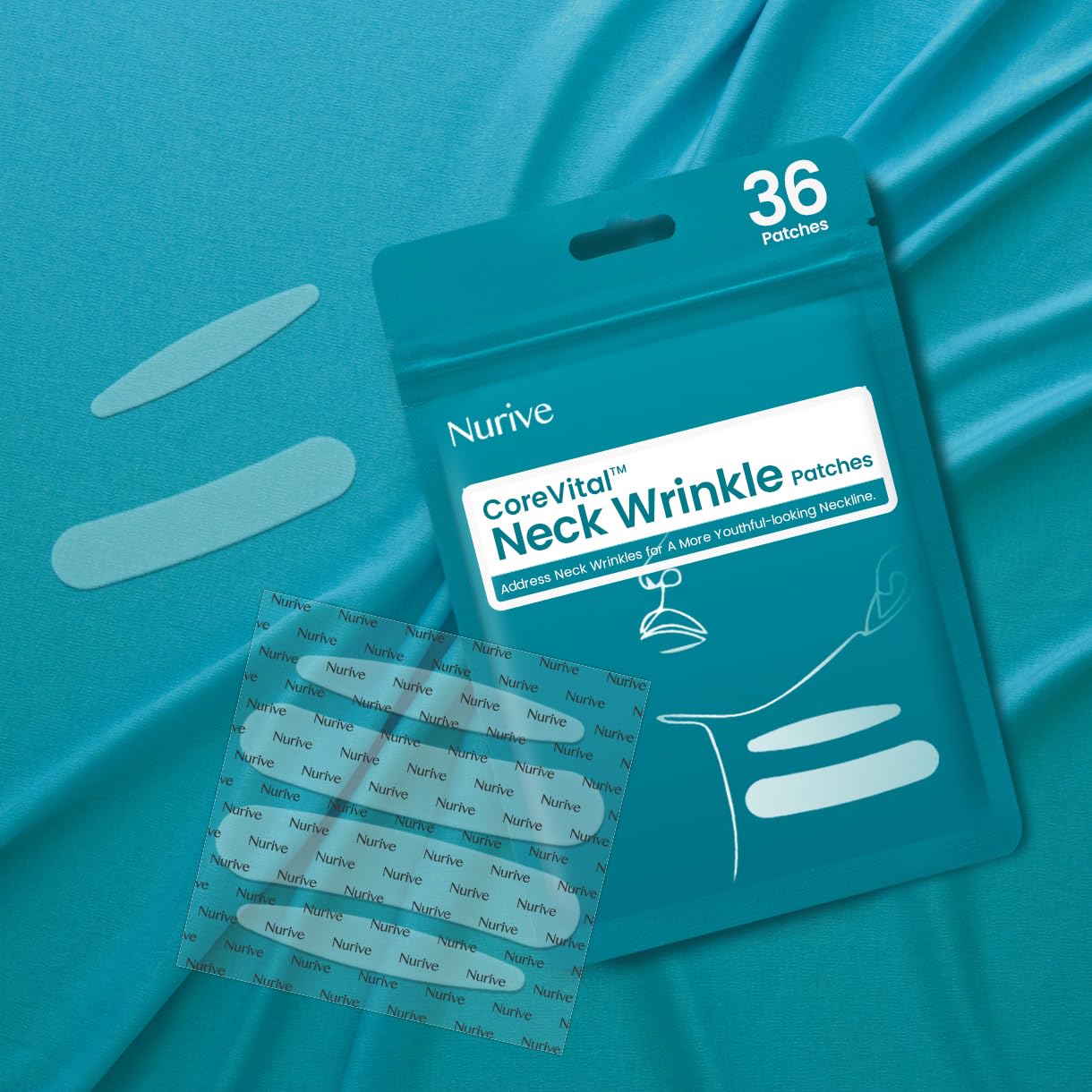 NURIVE resealable packaging keeps patches organized for nightly use