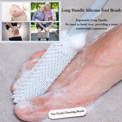Brosse exfoliante Nurlypop pour pieds utilisée sous la douche pour lisser la peau.