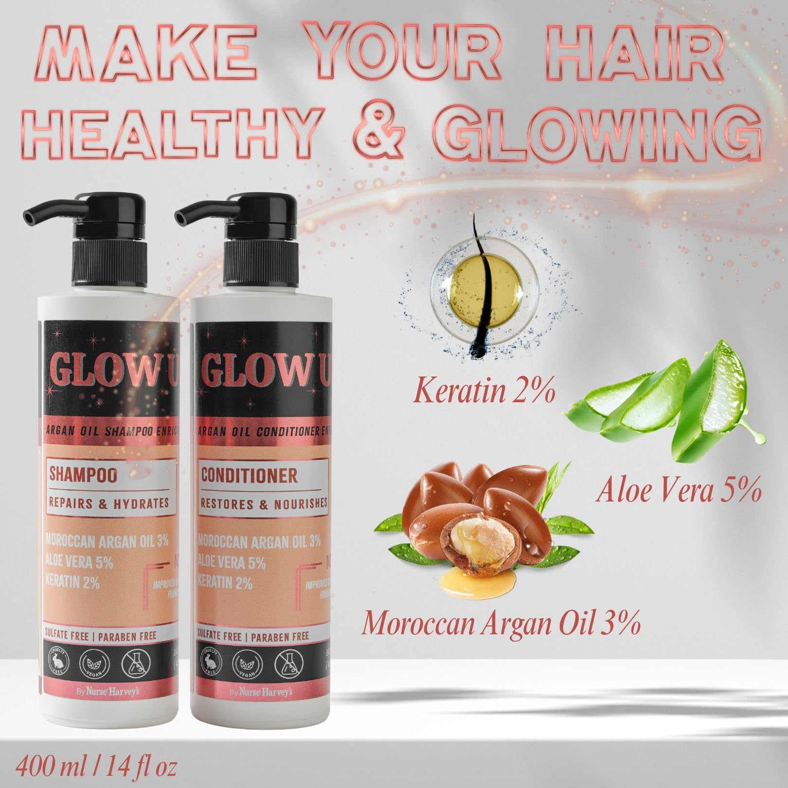 Nurse Harvey's Glow Up – huile d’argan pour nourrir les longueurs