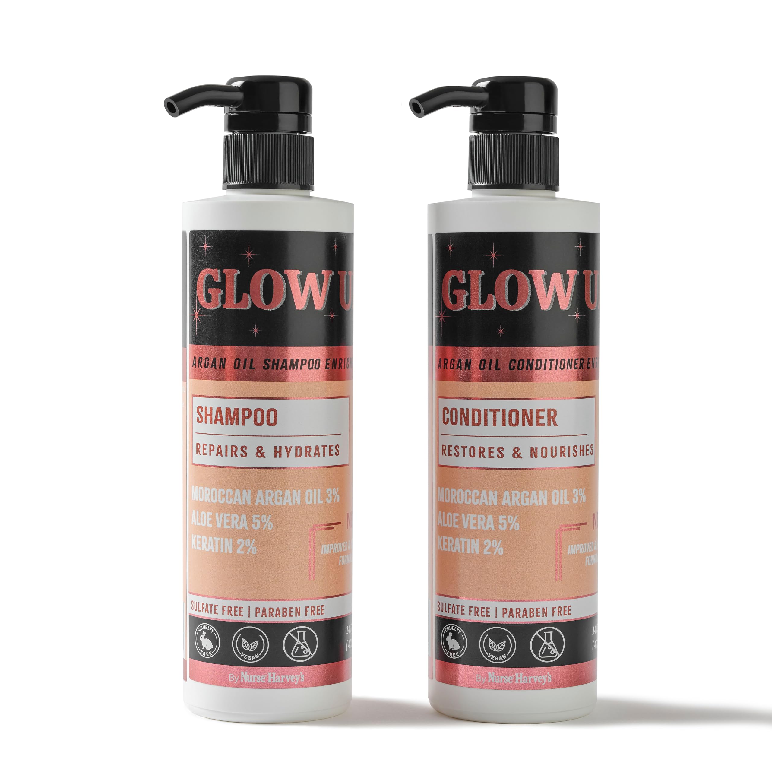 Nurse Harvey's Glow Up – shampoo en bouteille hydratant les cheveux en profondeur