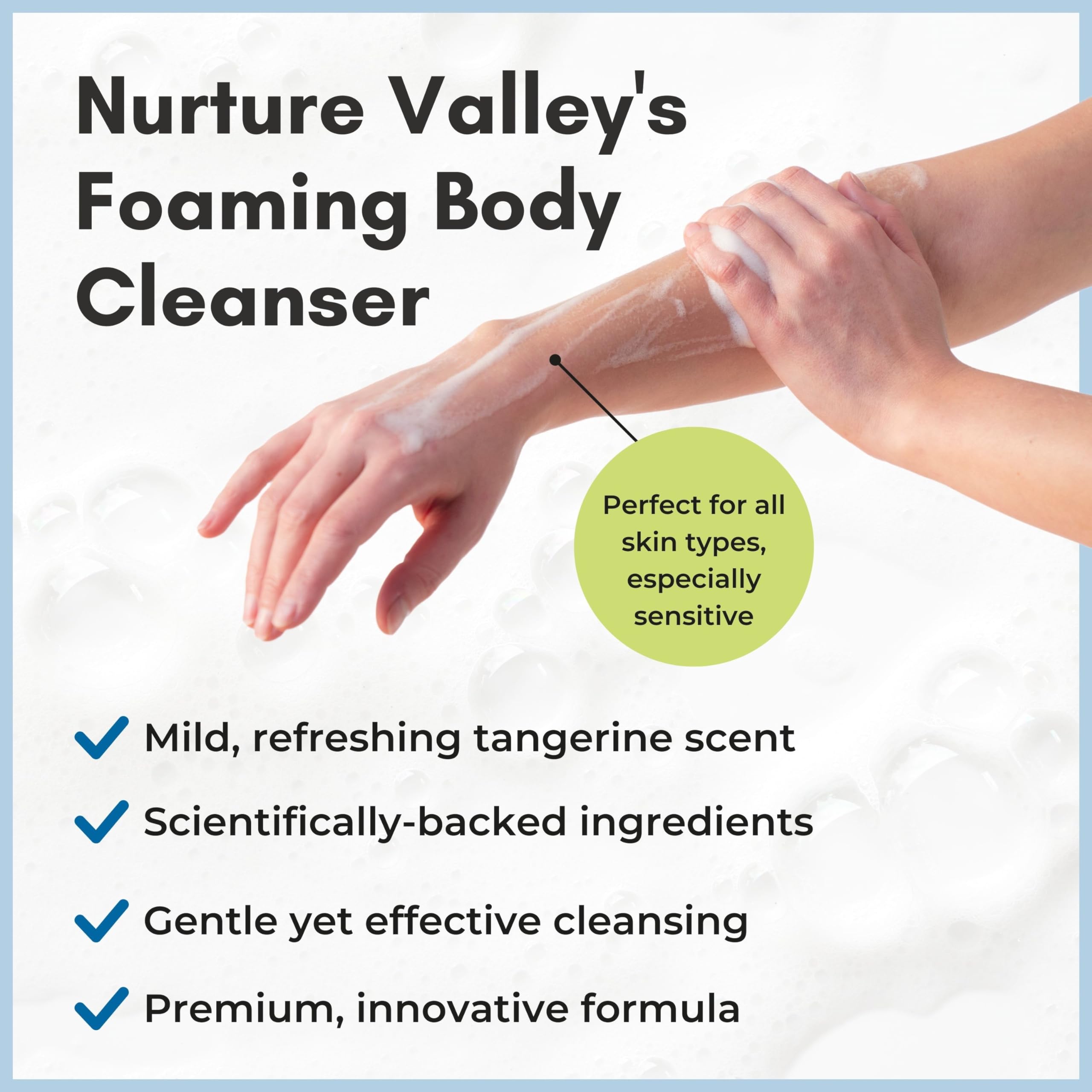 Nurture Valley Rince Free usage camping pour hygiène rapide.
