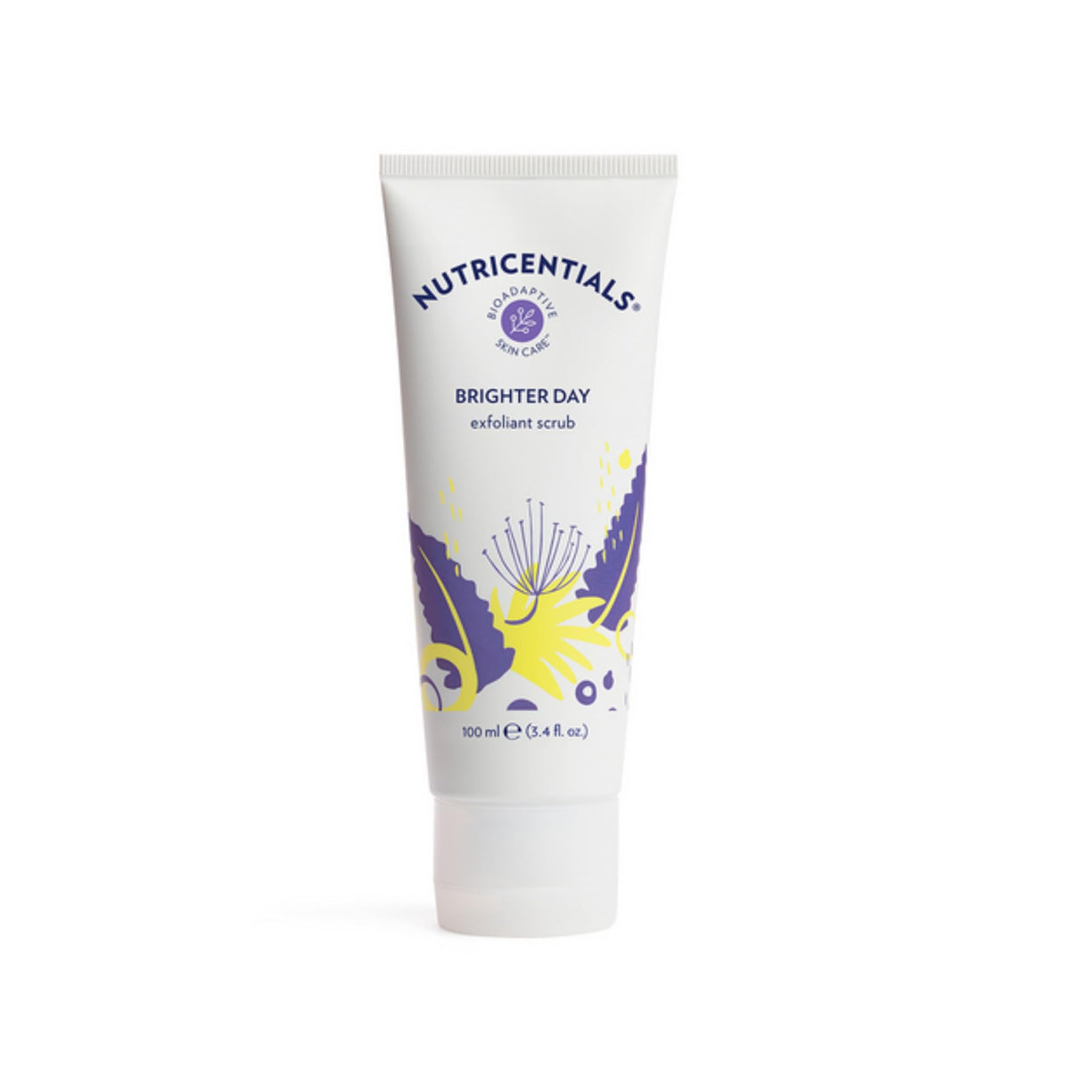 Nuskin Brighter Day gommage-visage en tube, pratique pour une exfoliation douce.