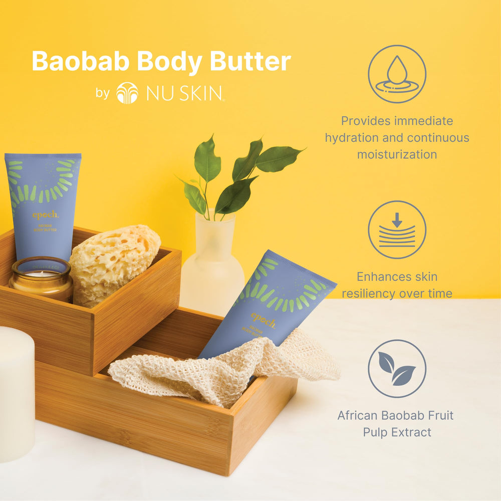 Nu Skin Epoch Baobab Beurre Corps - Application facile pour une peau douce