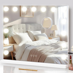 Miroir NUSVAN avec 15 DEL pour un maquillage clair et précis
