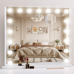 Miroir vanité NUSVAN avec lumière LED pour maquillage précis.