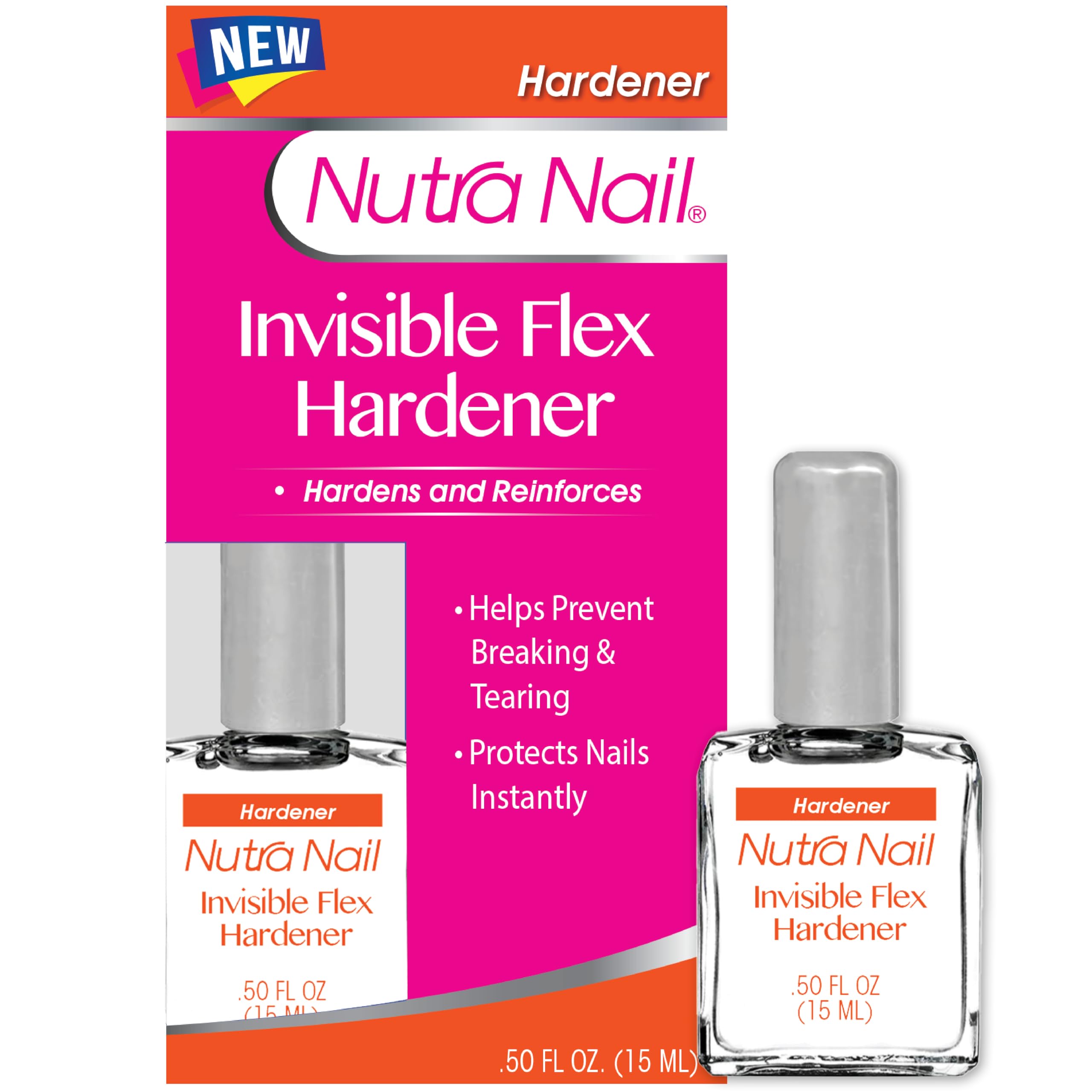 Nutra Nail Invisible Flex Hardener : bouteille transparente protégeant les ongles fragiles