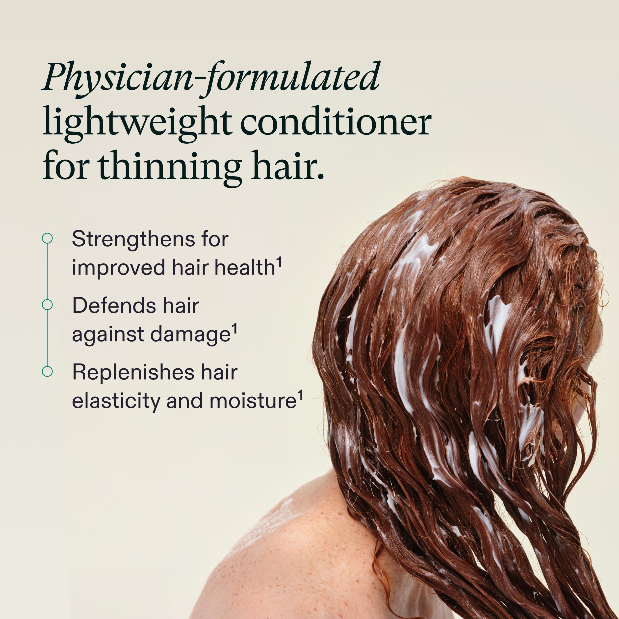 Nutrafol Conditionneur texture légère qui gaine sans alourdir les cheveux.