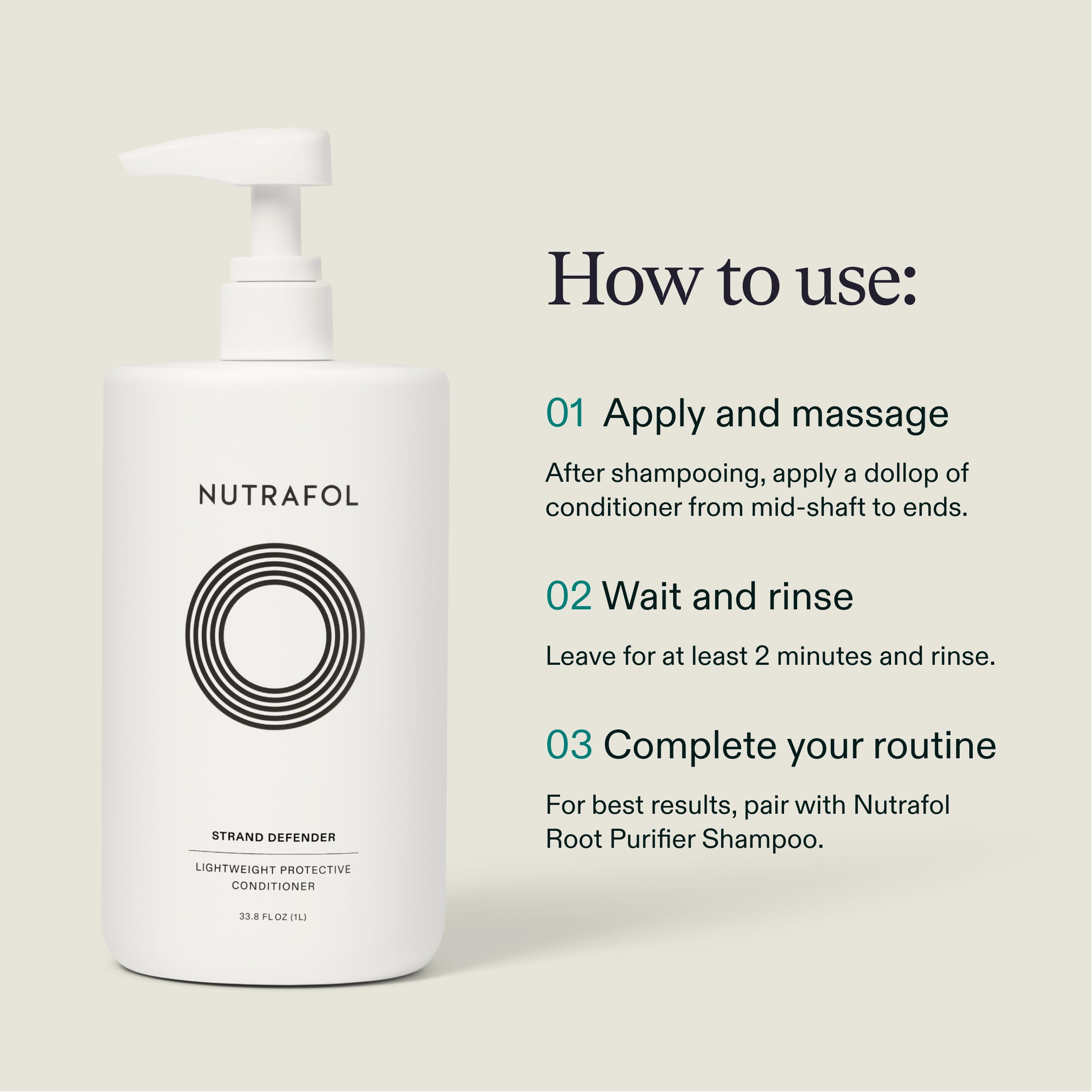 Nutrafol Conditionneur routine quotidienne simple et efficace.