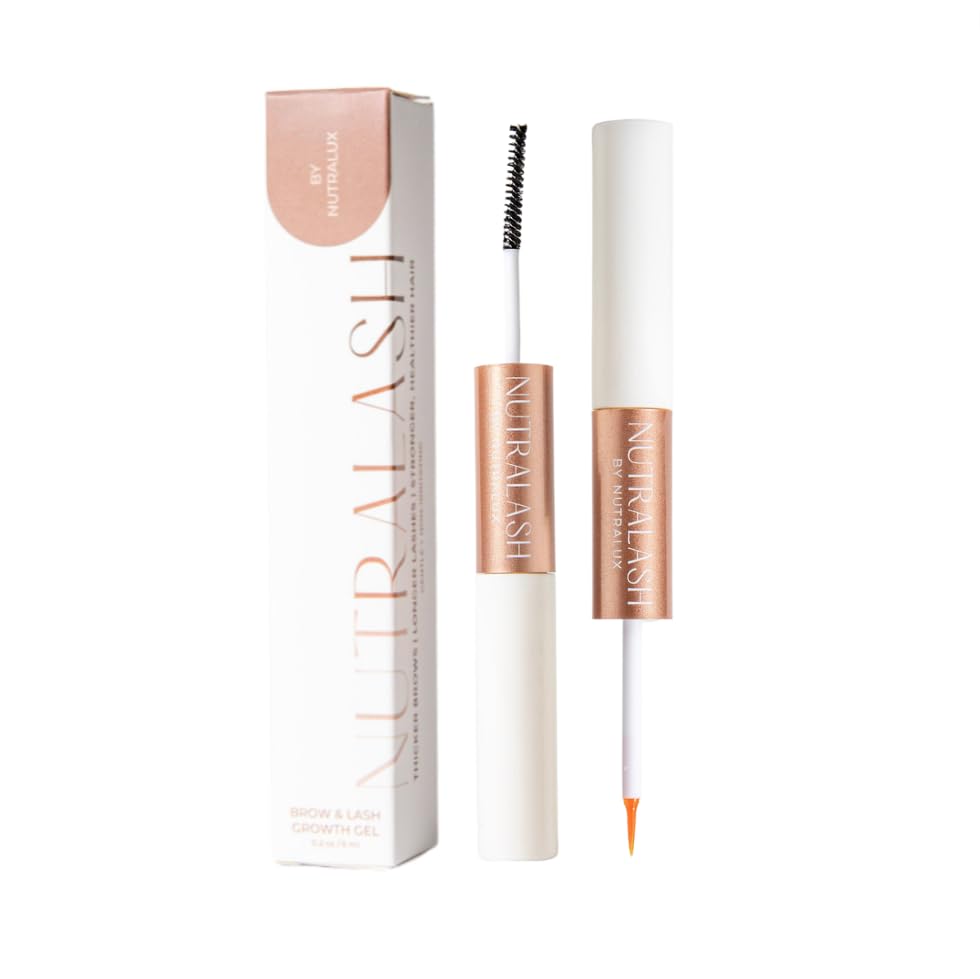 Emballage élégant Nutralux NutraLash pour cils et sourcils.