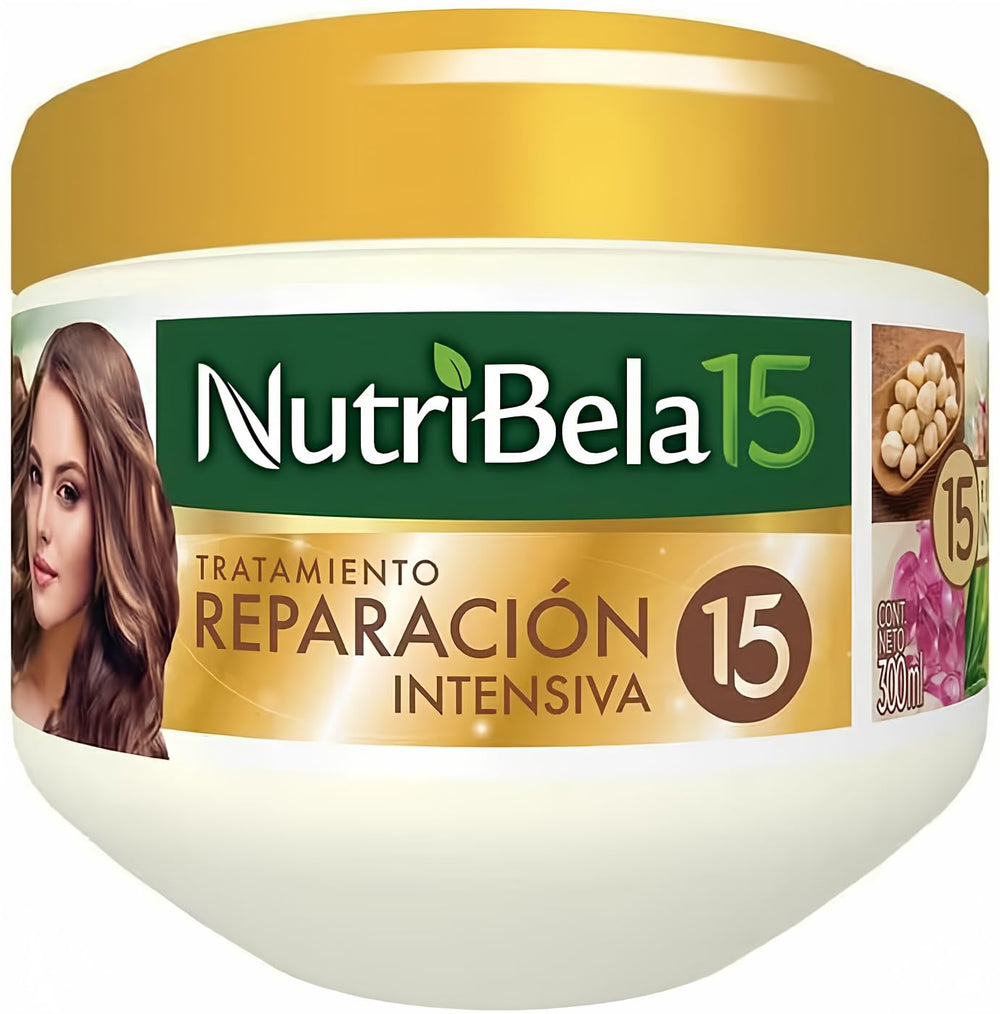 Nutribela 15 – Soin Réparation Intensive, bouteille, cheveux plus doux et brillants