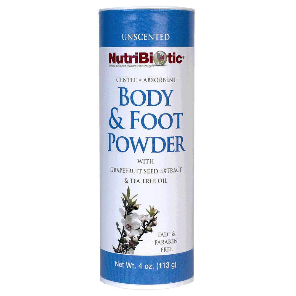 NutriBiotic poudre pour le corps et les pieds sans parfum, absorption douce