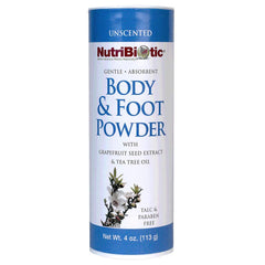 NutriBiotic poudre pour le corps et les pieds sans parfum, absorption douce