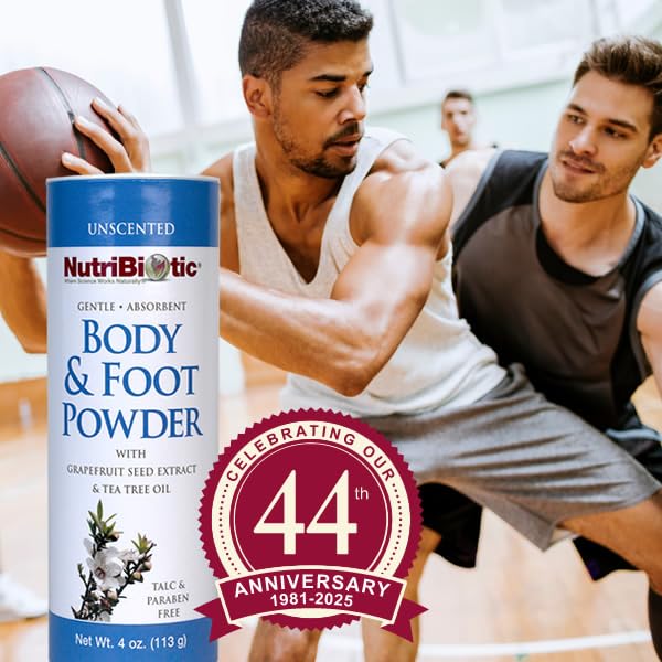 NutriBiotic poudre avec ingrédients naturels pépins de pamplemousse et arbre à thé