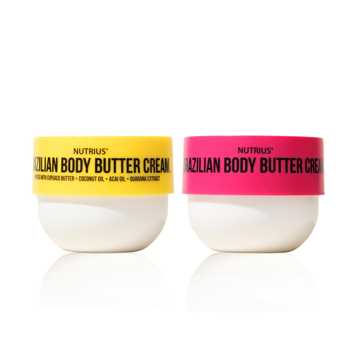 Nutrius Beurre Corporel Coco Berry Bliss affiché en duo 2x6 oz pour une hydratation pratique.