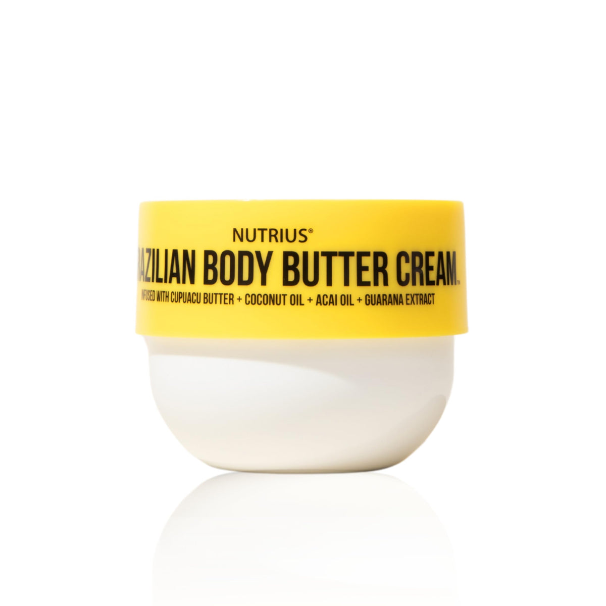 Nutrius crème pour le corps en bouteille, hydratation durable.