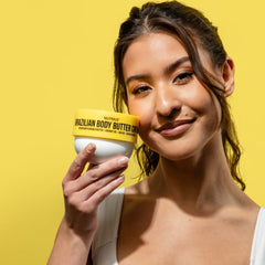 Texture veloutée Nutrius, prête à s'étaler pour une sensation satinée.