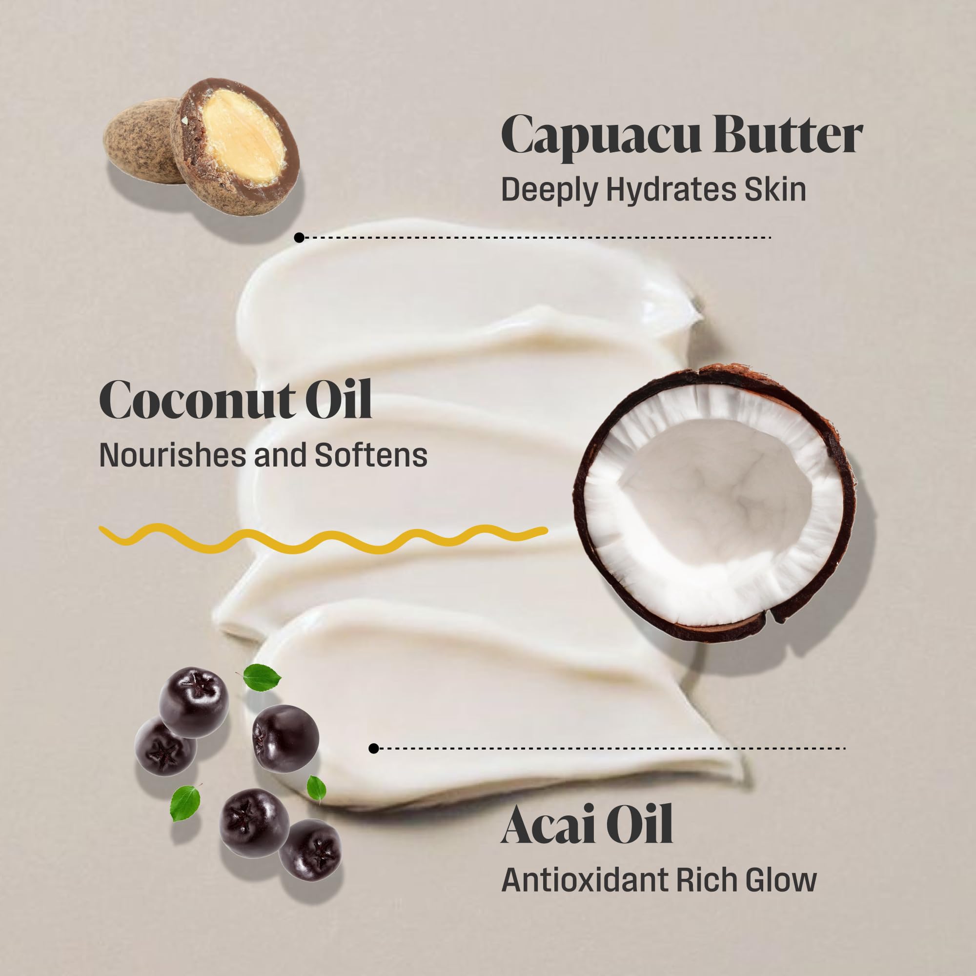 Nutrius huile acai : antioxydants pour peau éclatante et hydratée.