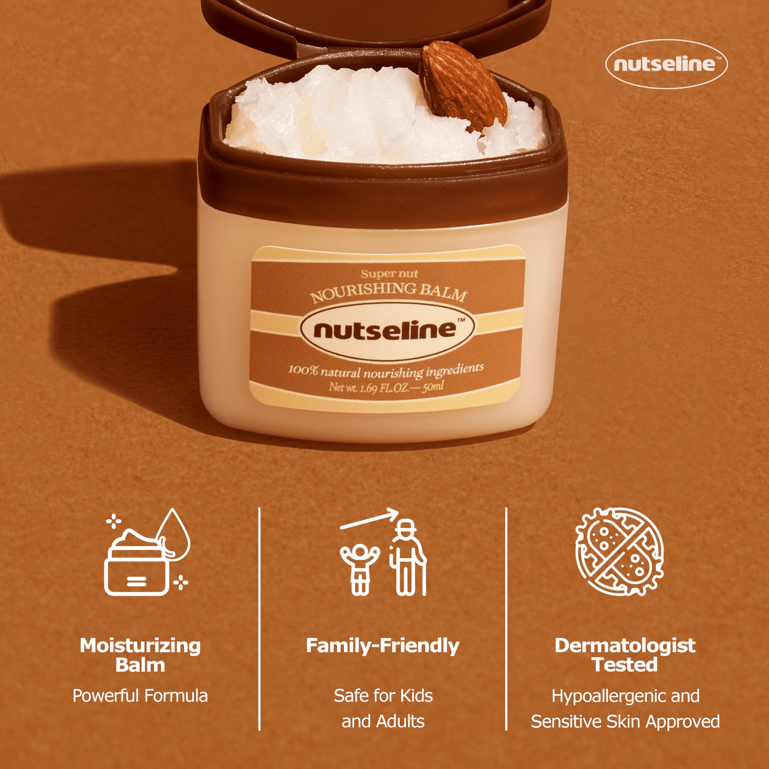 Nutseline Super Nut Balm on cracked heels for smoother skin.