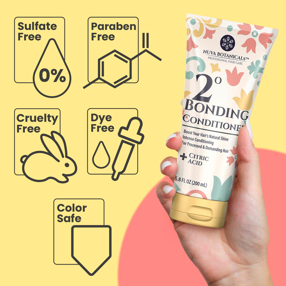 Nuva Botanicals Bond Repair Shampoo acide-salicylique – nettoie en douceur et prépare les longueurs.