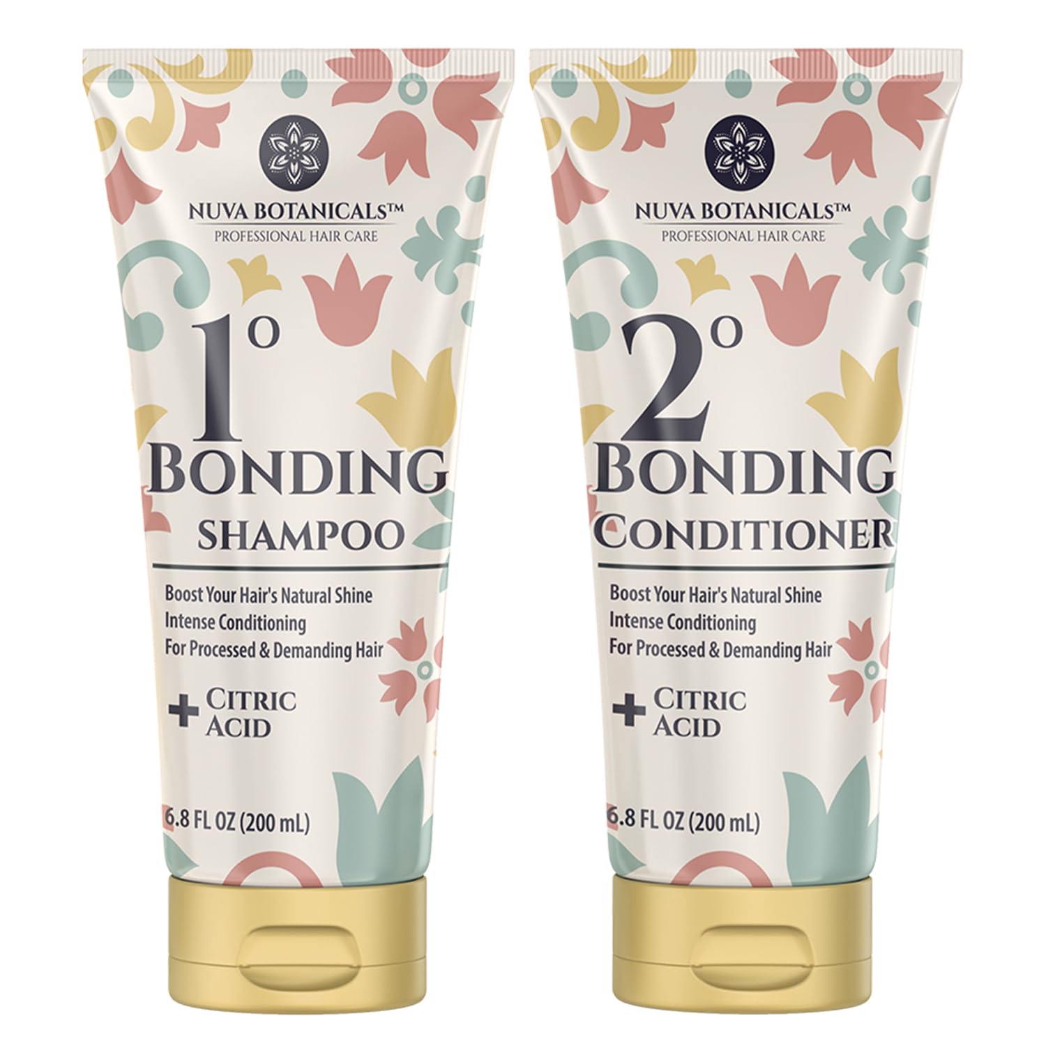 Nuva Botanicals Bond Repair Shampoo bouteille – douceur et brillance après chaque lavage.
