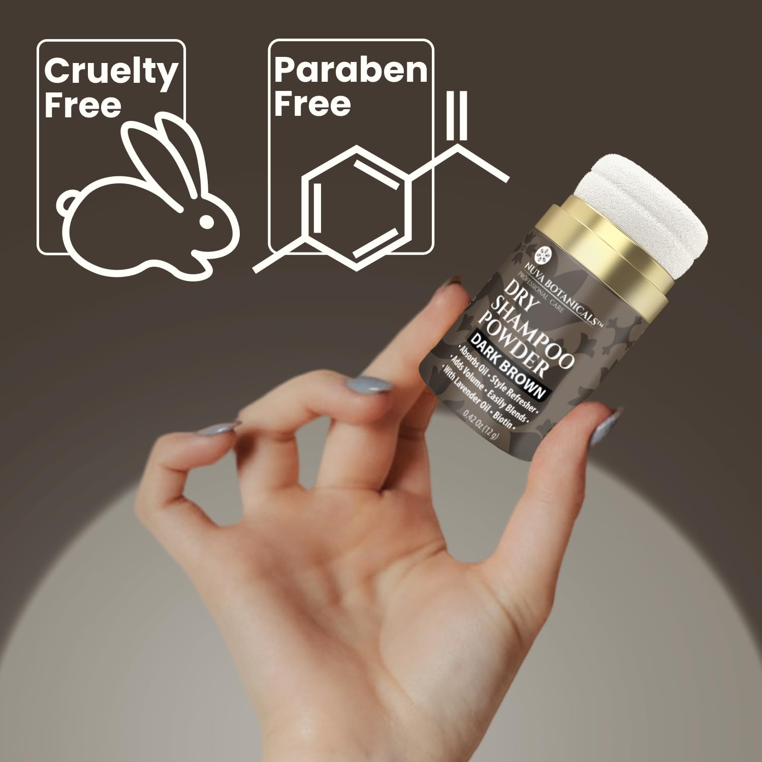 Nuva Botanicals Poudre Séche Absorption Huile – fécule naturelle limite l’excès de sébum.