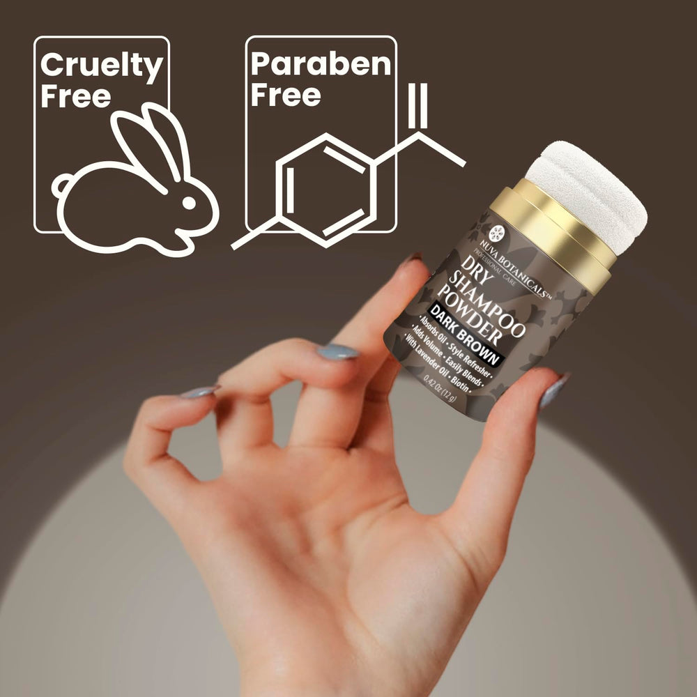 Nuva Botanicals Poudre Séche Absorption Huile – fécule naturelle limite l’excès de sébum.