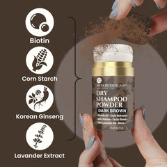 Nuva Botanicals Poudre Séche Sans Eau – application rapide sans lavage.