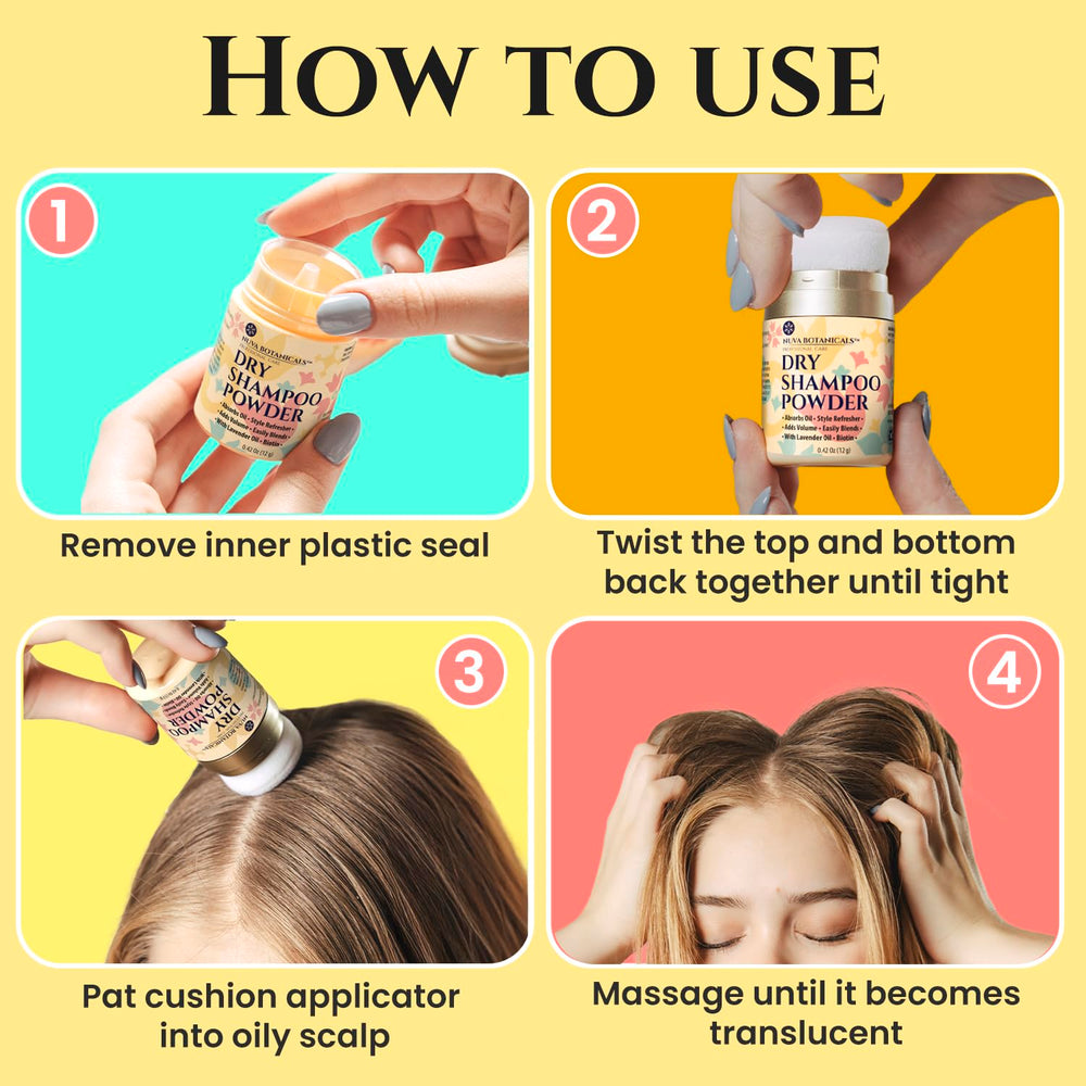 Poudre sèche Nuva Botanicals donne du volume grâce au ginseng coréen.