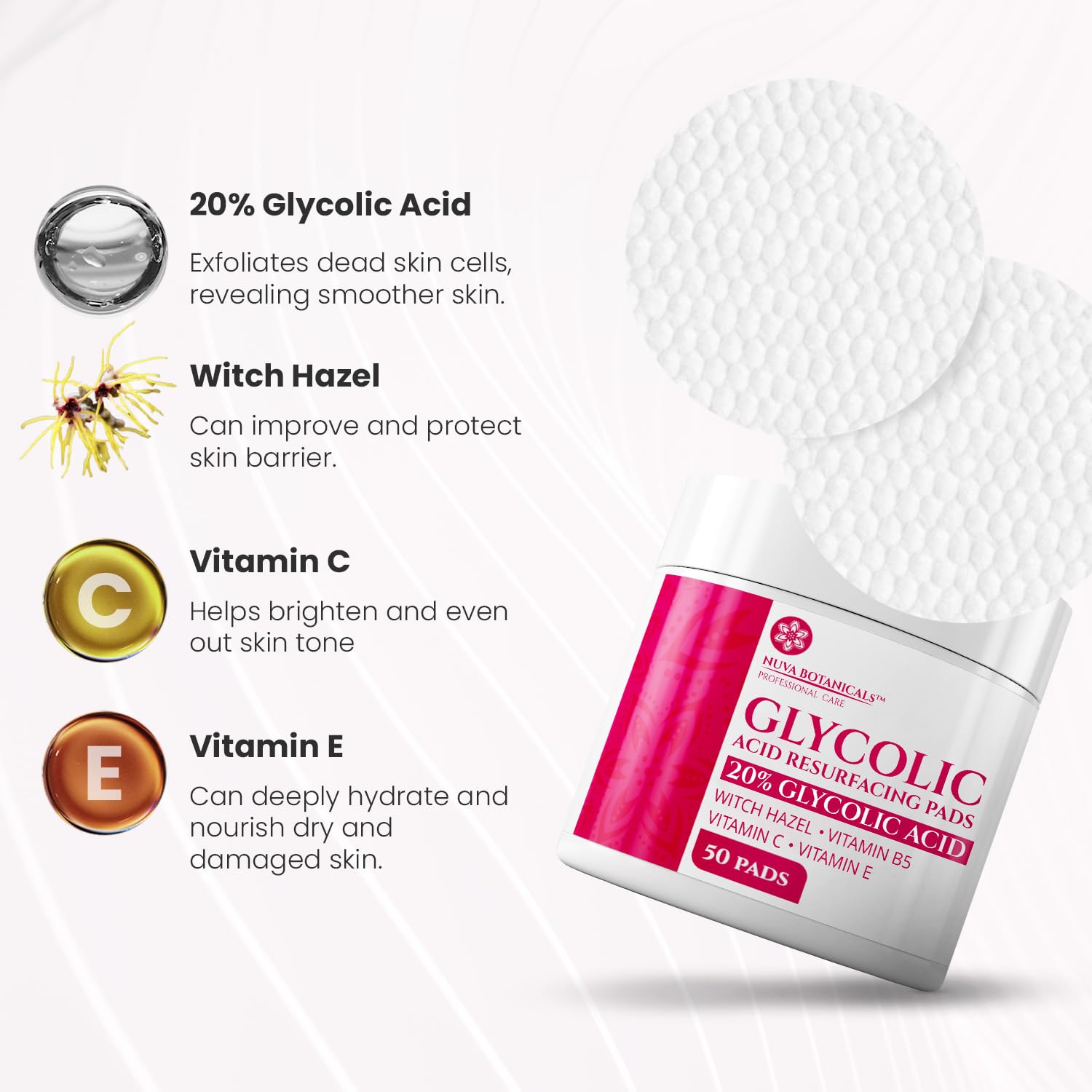 Emballage pratique Nuva Botanicals présenté en main pour routine à domicile.