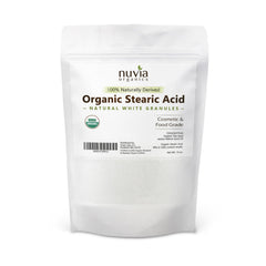 Acide stéarique Nuvia Organics en flocon-poudre, prêt pour cosmétiques et savon