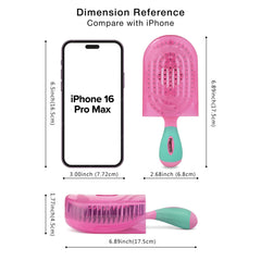 NuWay 4Hair, brosse démêlante, rose bonbon, poignée ergonomique pratique