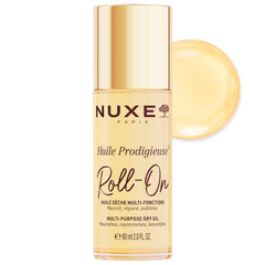 Nuxe Huile Prodigieuse Roll-On : bouteille élégante prête à l'emploi pour l'éclat