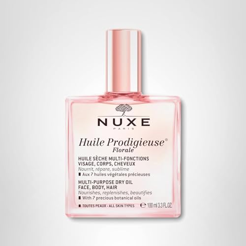 Nuxe Huile Prodigieuse Floral – Ingrédients naturels pour nourrir peau et cheveux.