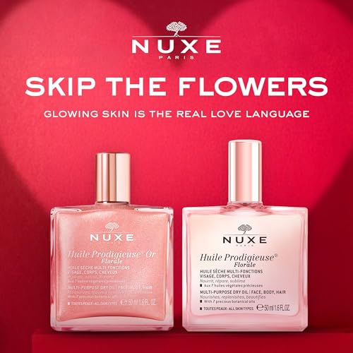 Nuxe Huile Prodigieuse Floral, texture huile sèche absorbée rapidement.