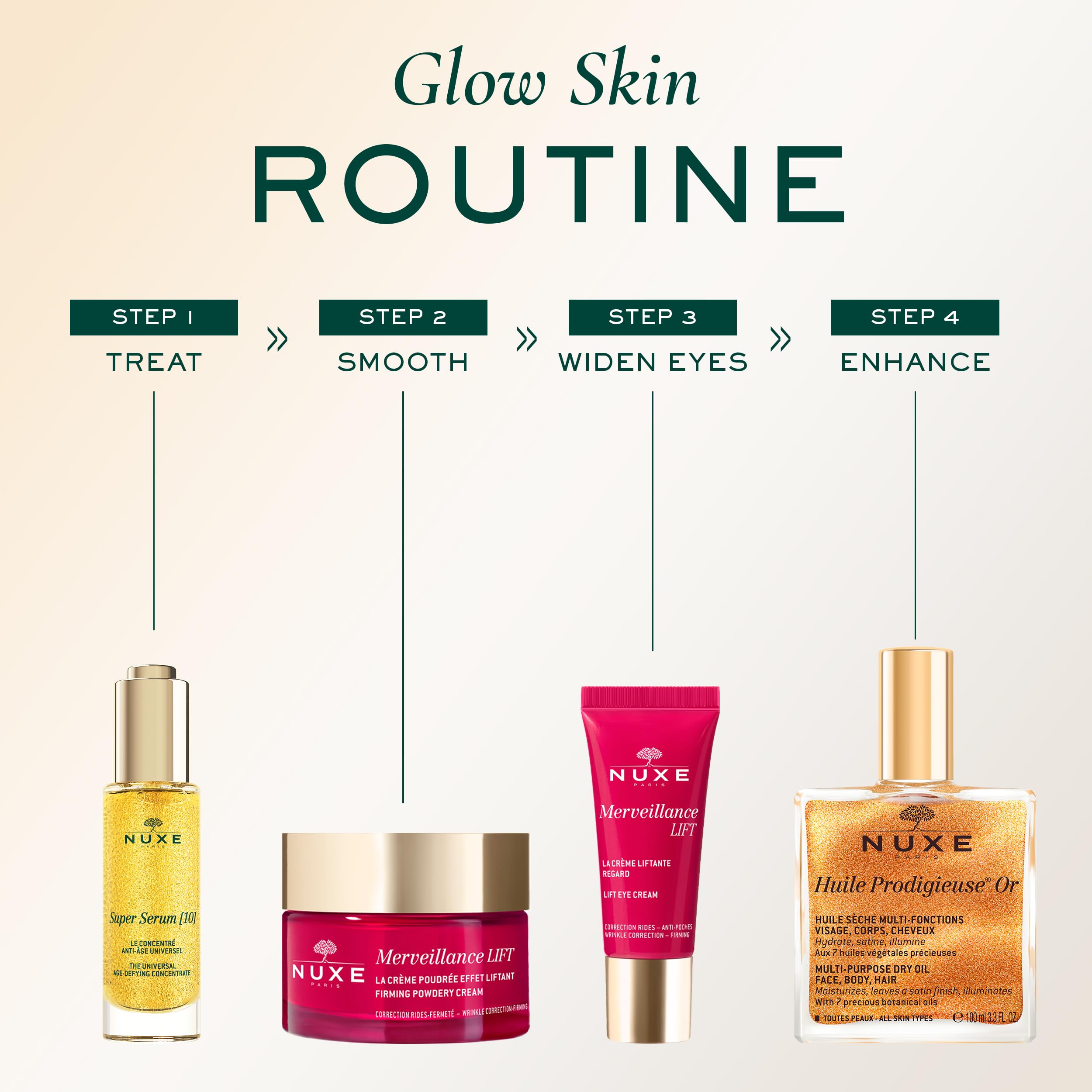Nuxe Huile Prodigieuse Shimmer — formule d’origine naturelle avec ingrédients végétaux.