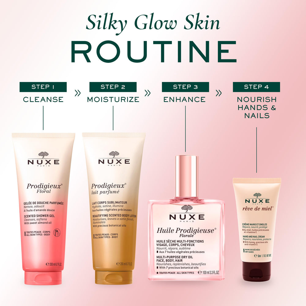 Nuxe Prodigieux Floral – hydratation légère et douceur parfumée.