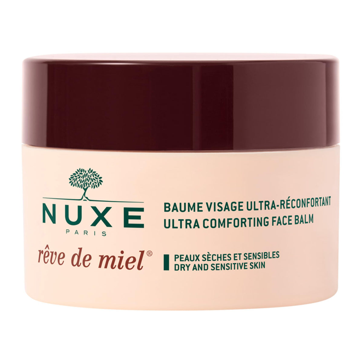 Nuxe Rêve de Miel – pot baume visage, hydratation durable pour peau sèche.