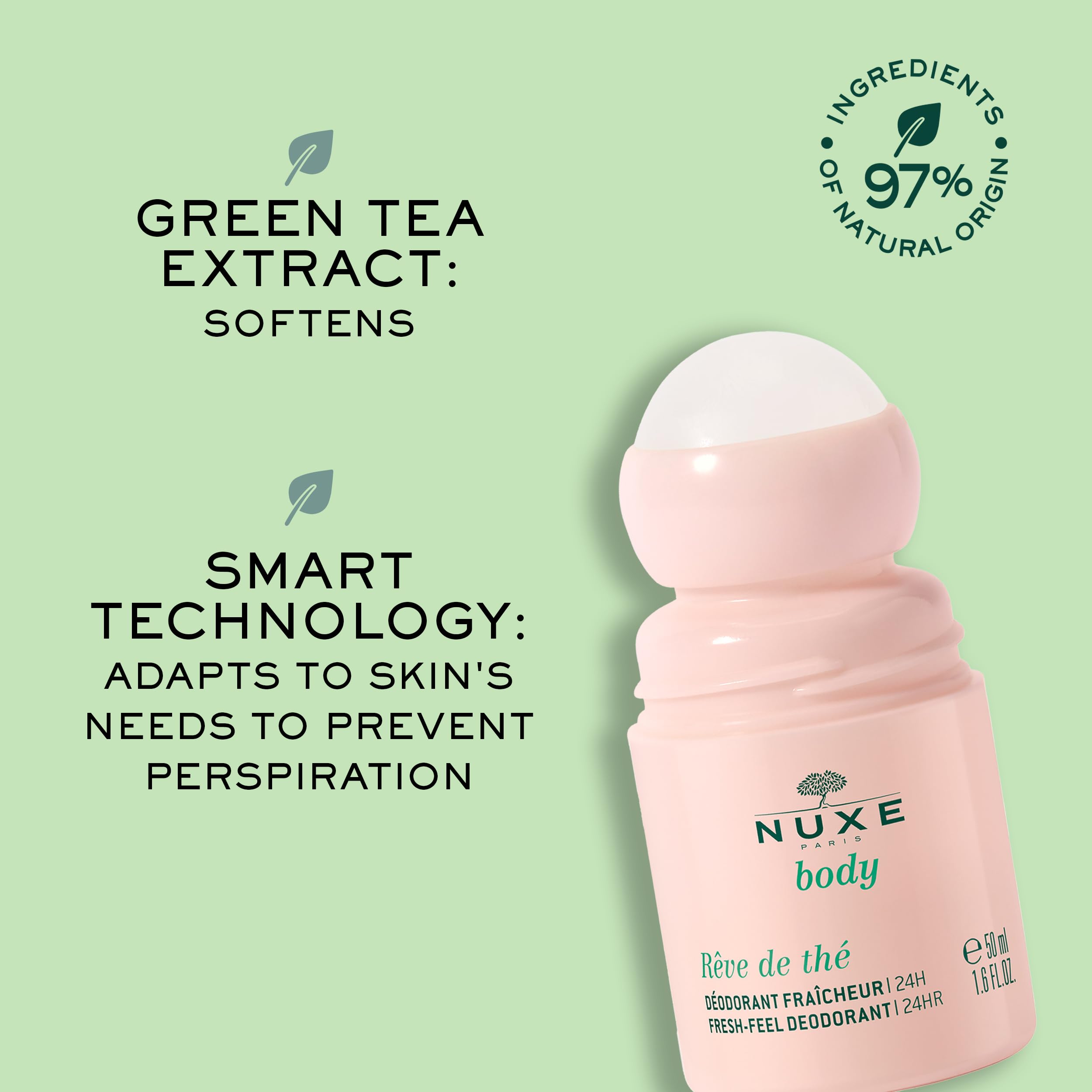Parfum vert frais de Reve de Thé, impression légère et propre.