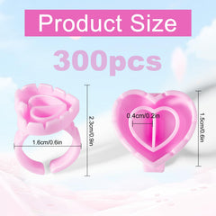 NXJ INFILILA, anneaux colle cils cœur rose, design pratique et agréable