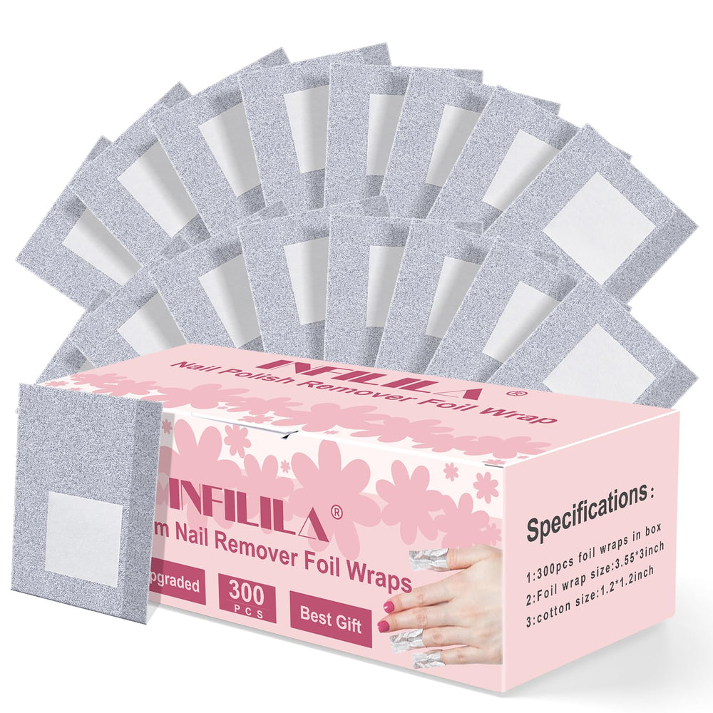 NXJ INFILILA enveloppes-aluminium pour ongles, retrait gel rapide