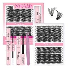 NYCAAR ensemble extension 280 pièces - kit complet pour cils sur mesure.