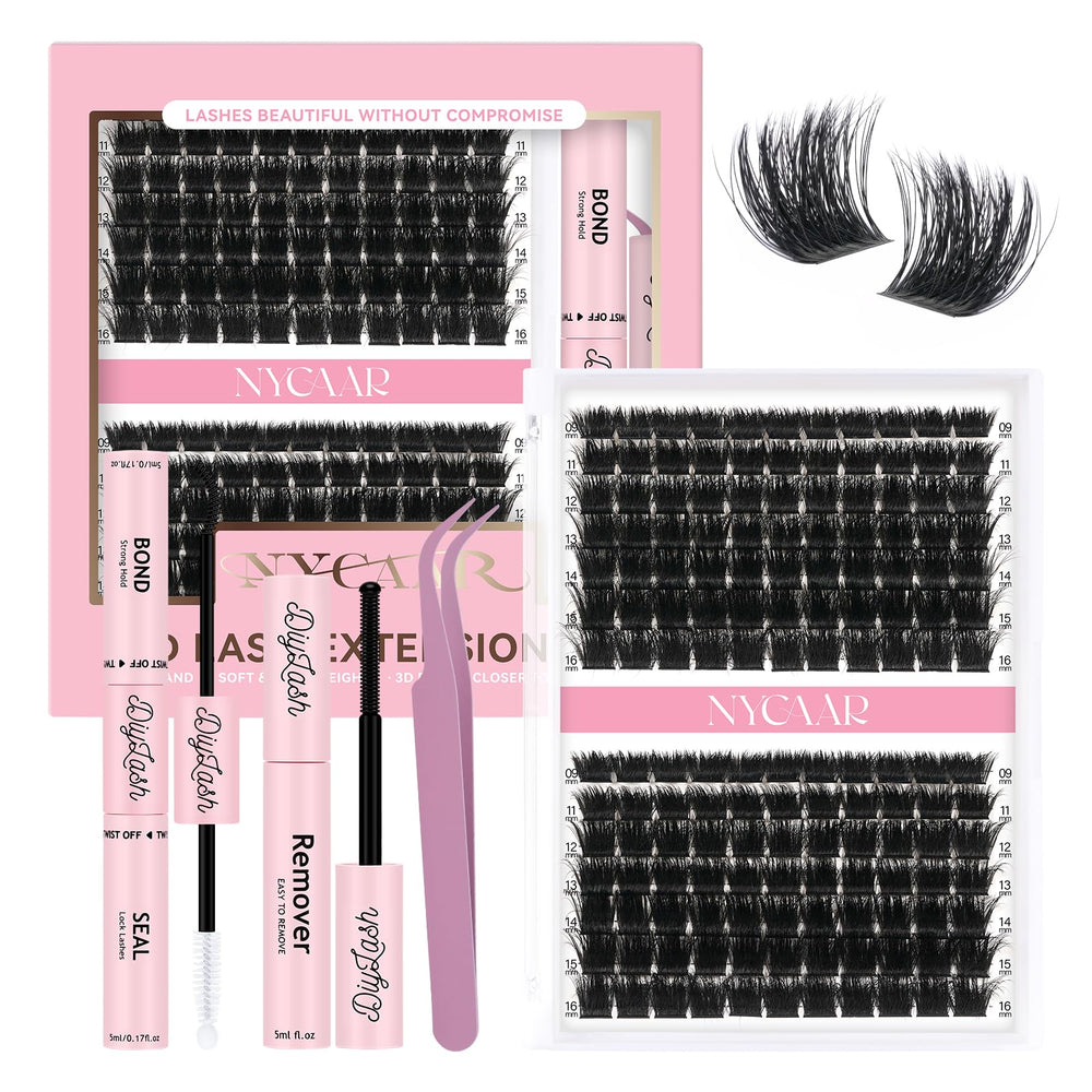 NYCAAR kit cils bouquets 3D ensemble pour looks variés à domicile.