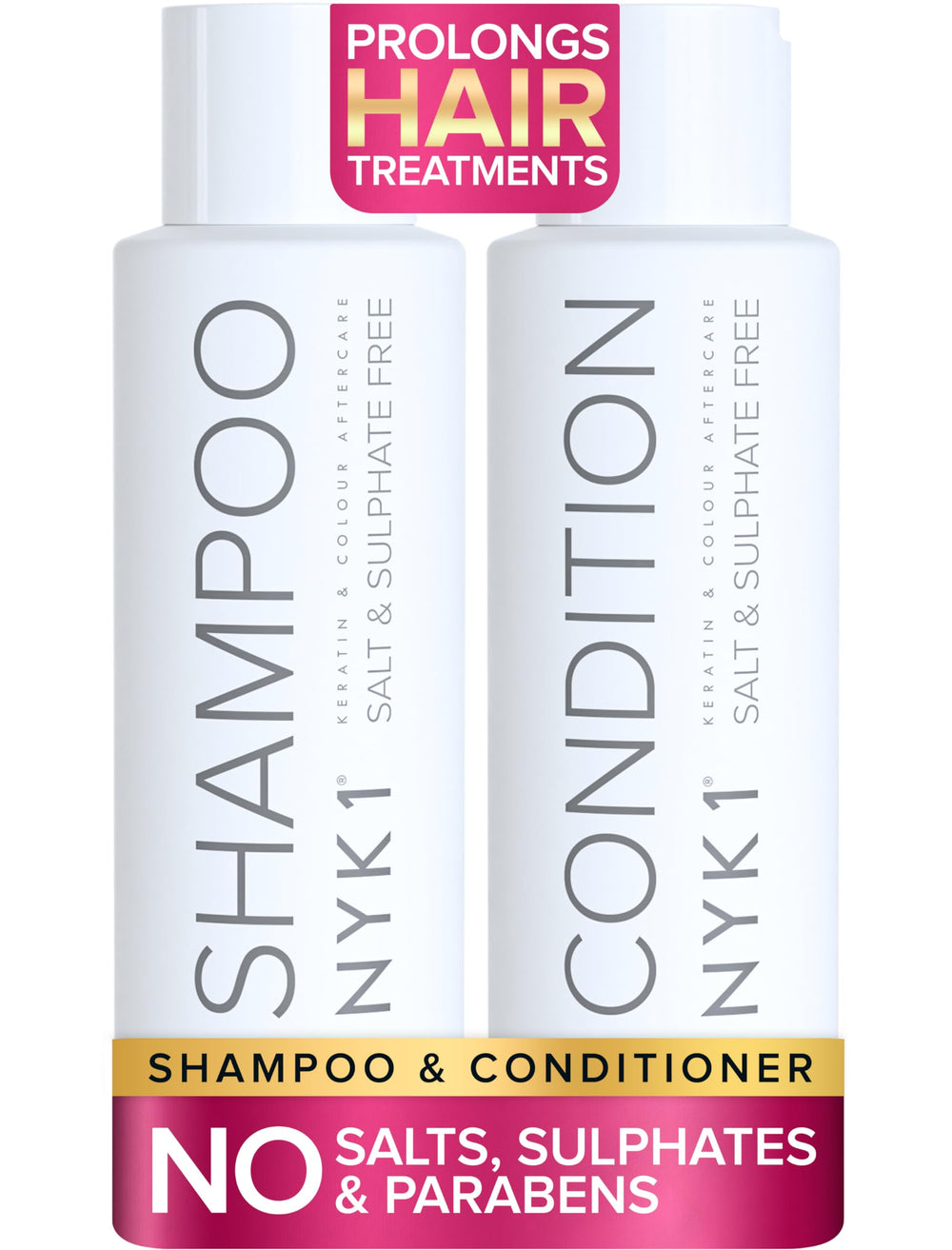 Bouteille nyk1 shampoing sans sel, nettoyage doux pour cheveux traités