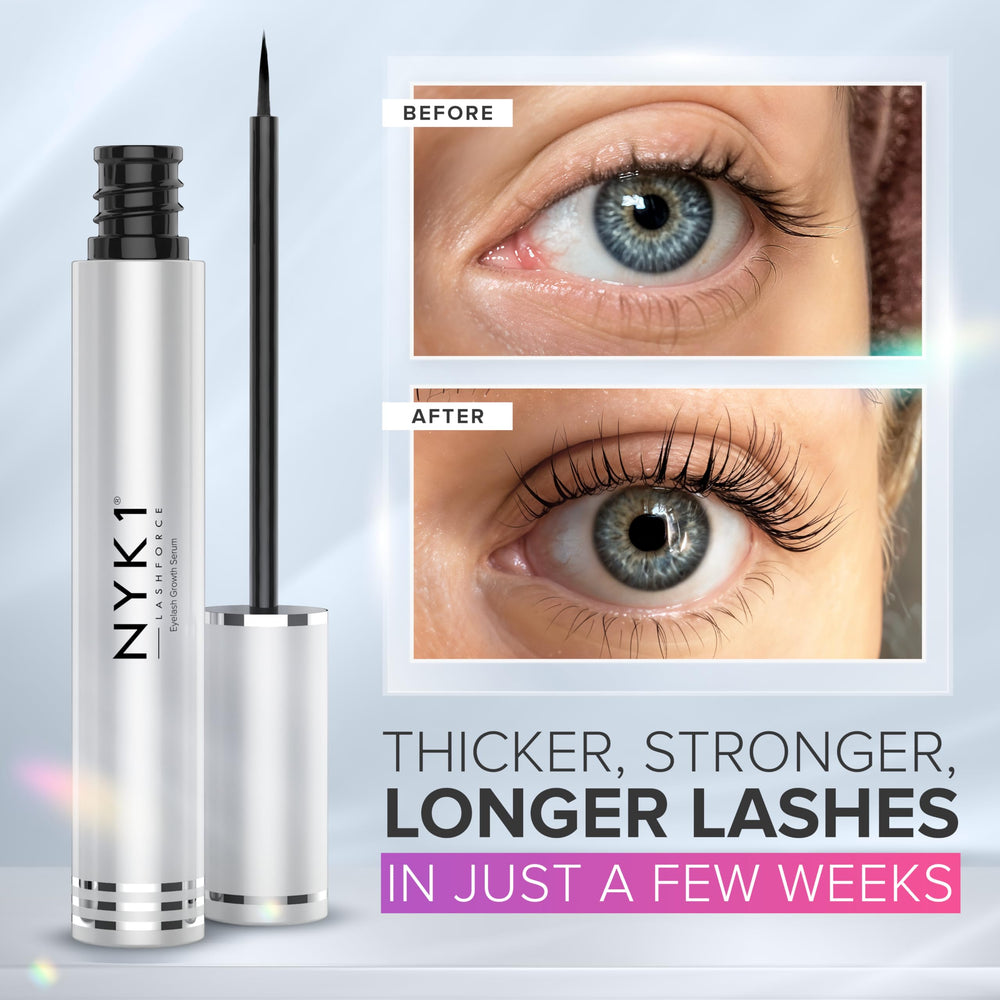 NYK1 LashForce, applicateur-brosse, application précise pour les racines des cils.