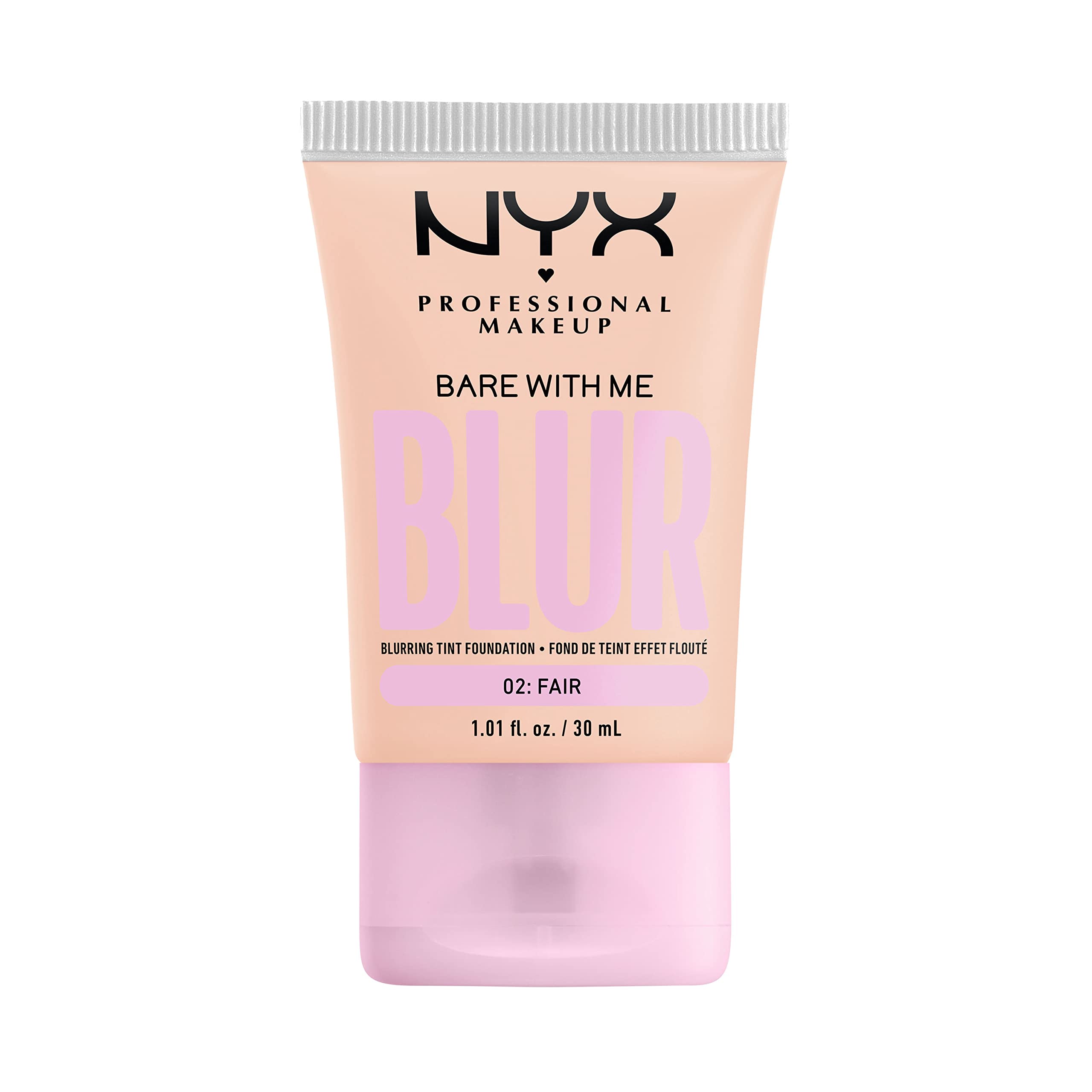 Nyx Bare With Me – bouteille pompe floue pour teint uniforme et naturel
