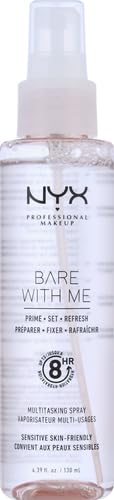NYX Bare With Me brume rafraîchissante pour peau prête et maquillage fixé.