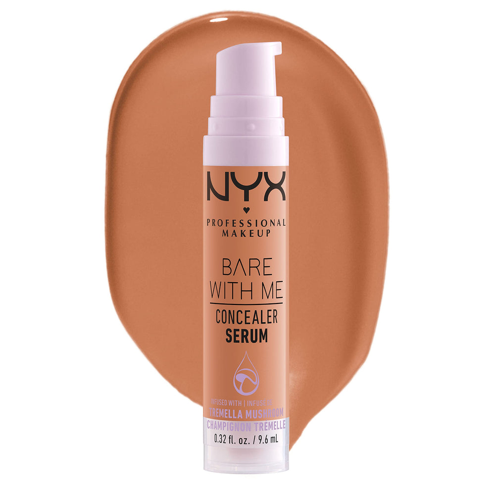 Nyx Bare With Me Concealer Serum: bouteille-pompe assurant hydratation jusqu'à 24h.